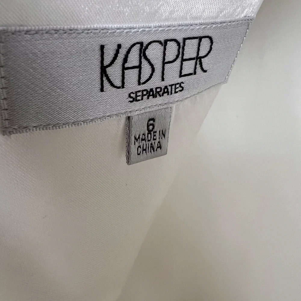 Kasper Sleeveless Studded Sheath Dress Size 6 Off-White - Picture 4 of 9